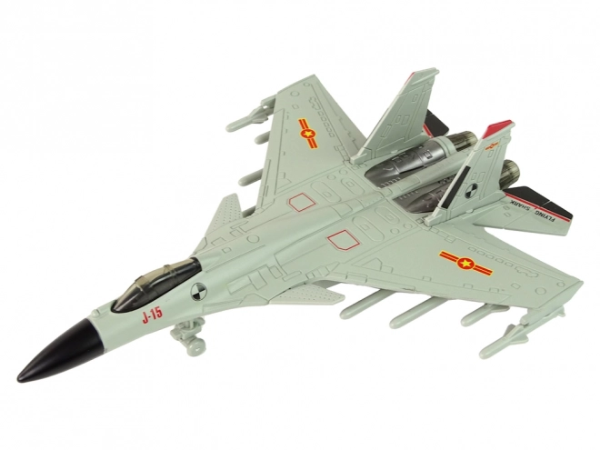 Avion de chasse avec propulsion à friction 1:72 gris