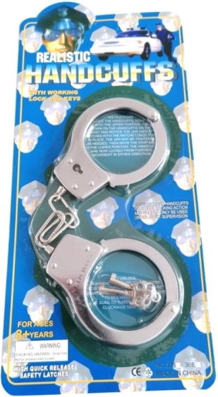 Menottes métalliques Plejo pour jouer aux policiers et aux voleurs