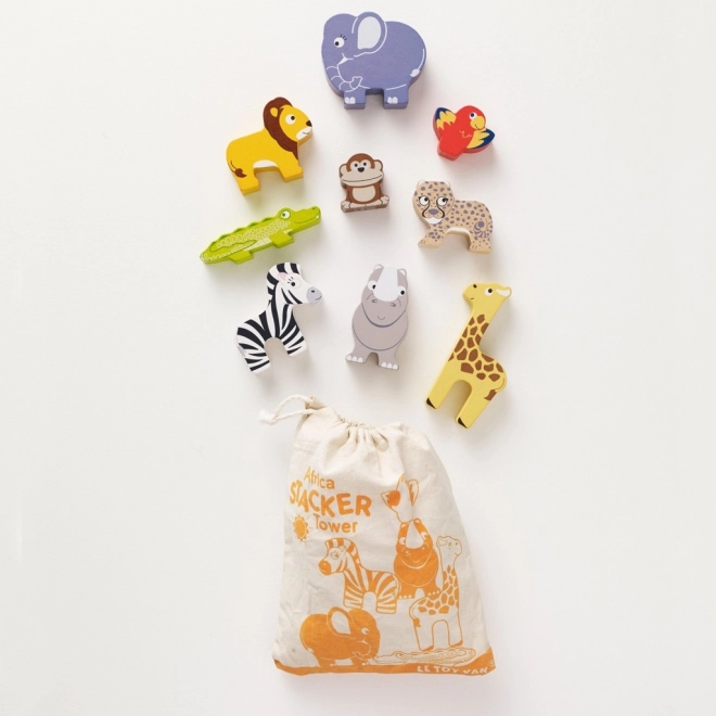 Le Toy Van Petilou Tour Empilable Afrique 9 pcs