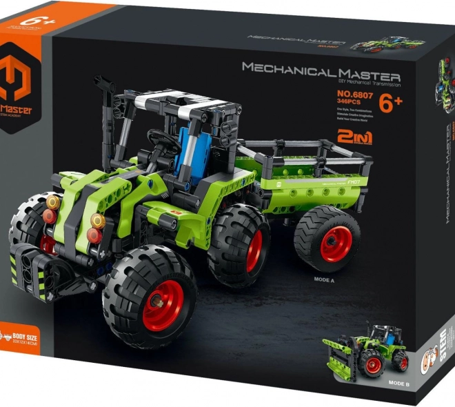 Kit de Construction Tracteur/Tracteur avec Remorque 2en1
