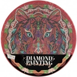 Peinture diamant Mandala Lion diamètre 30 cm