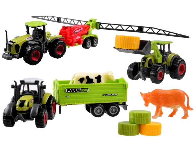Ensemble de tracteurs moissonneuses-batteuses agricoles ZA4366