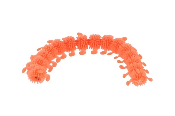 Chenille en silicone antistress à presser 24cm avec possibilité de 4 couleurs