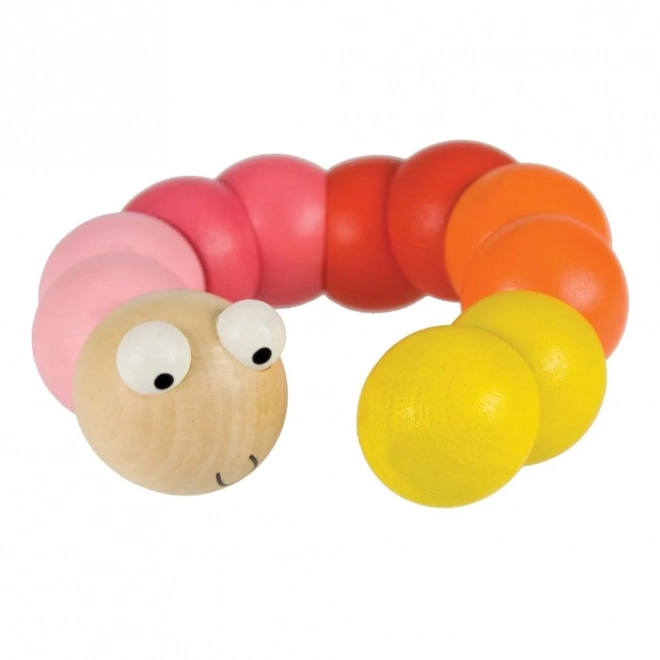 Bigjigs Toys jouets en bois - Ver de couleur bleu