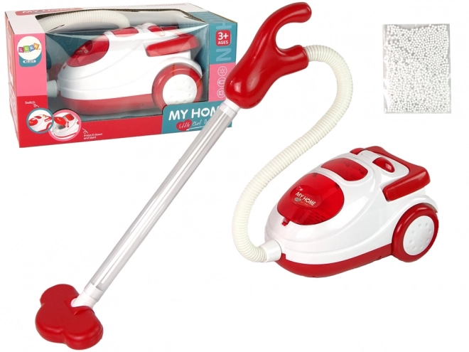 Aspirateur rouge Appareils ménagers pour enfants Billes en polystyrène