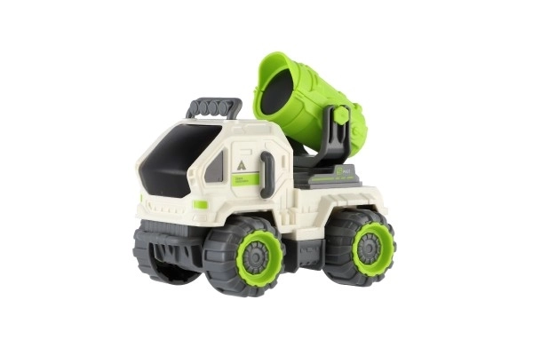 Voiture en plastique spatial 7x10cm avec volant d'inertie 3 types