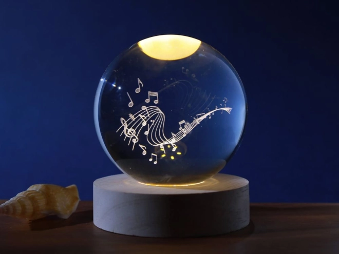 Lampe en Cristal Boule Music 8 cm