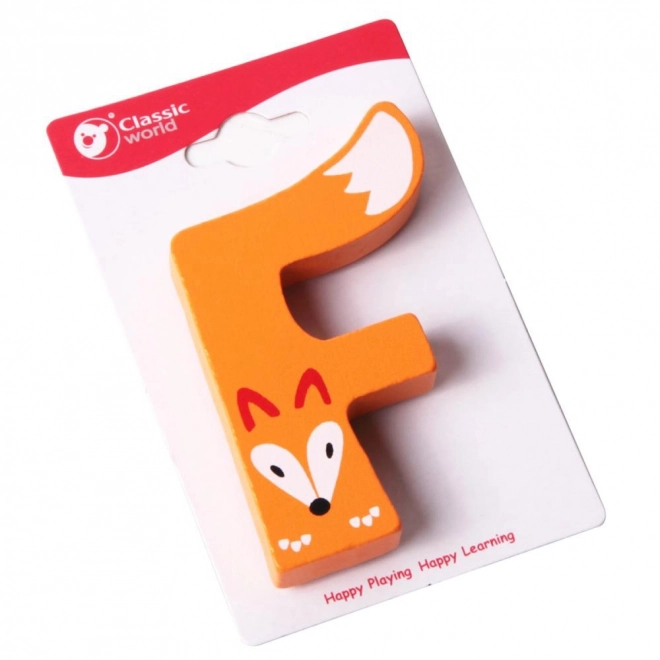 Lettre en bois F Classic World