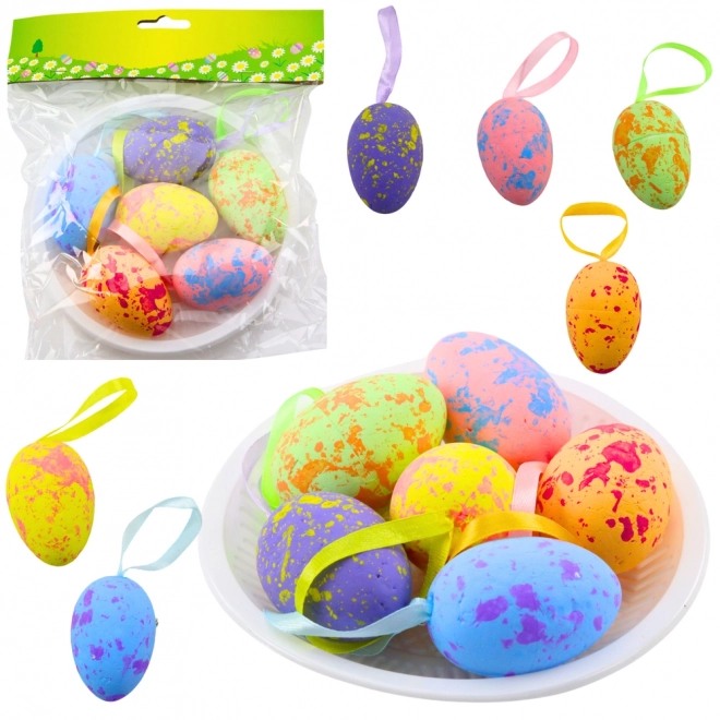 Œufs décoratifs de Pâques à suspendre 6 pcs