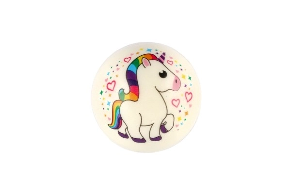 Balle licorne en mousse 8cm mélange de couleurs en sachet 24pcs en boîte