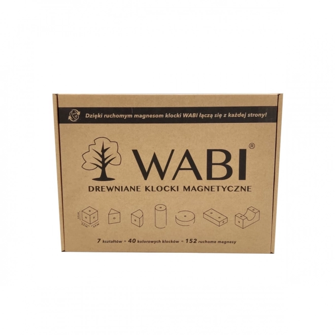 Blocs magnétiques en bois WABI 40 pièces