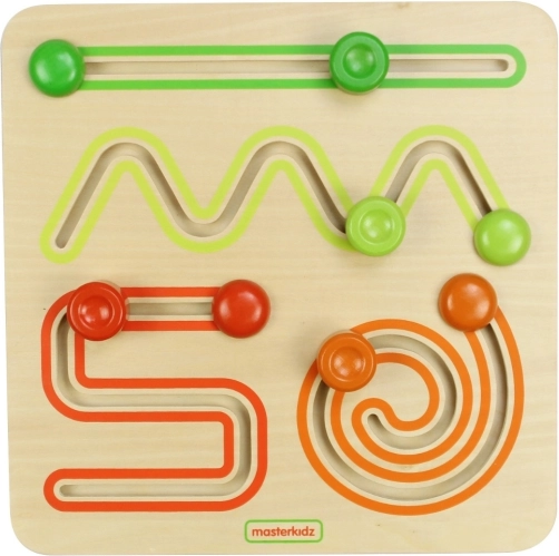 Tableau labyrinthe coulissant en bois MASTERKIDZ Montessori