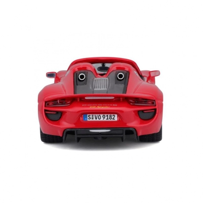 Voiture miniature en métal Porsche 918 Spyder rouge