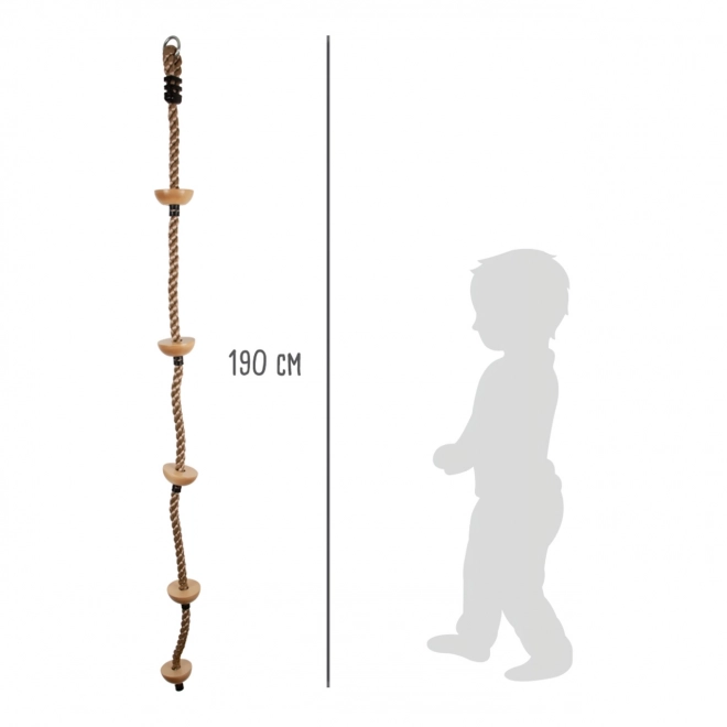 Corde d'escalade pour enfants avec supports en bois
