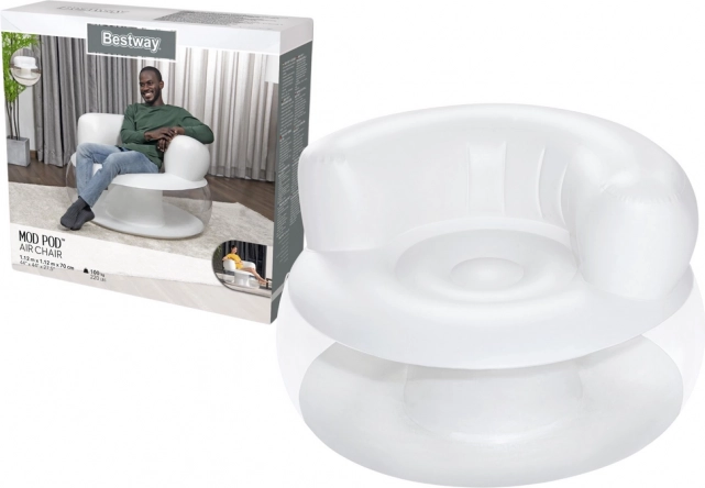 Fauteuil gonflable Blanc 112 x 112 x 70 cm Bestway