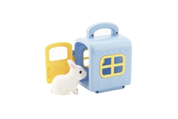 Petit animal dans une boîte de transport