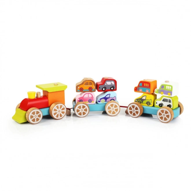 CUBIKA 13999 Petit train avec voitures - puzzle en bois 14 pièces