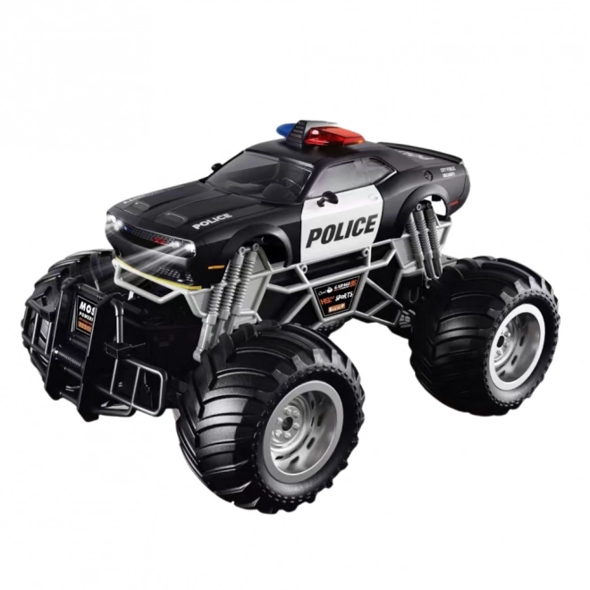 Voiture tout-terrain de police télécommandée 1:16 avec lumières et fumée