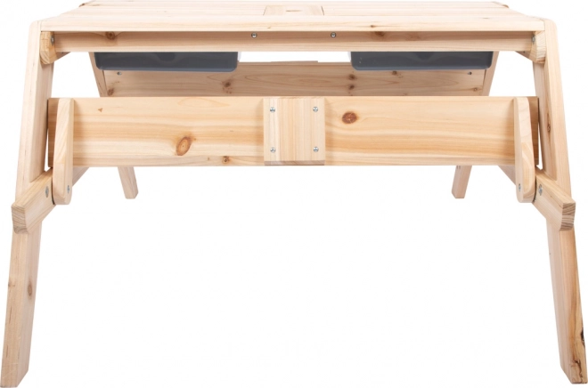 Table en bois pour enfants 2 en 1 avec bacs