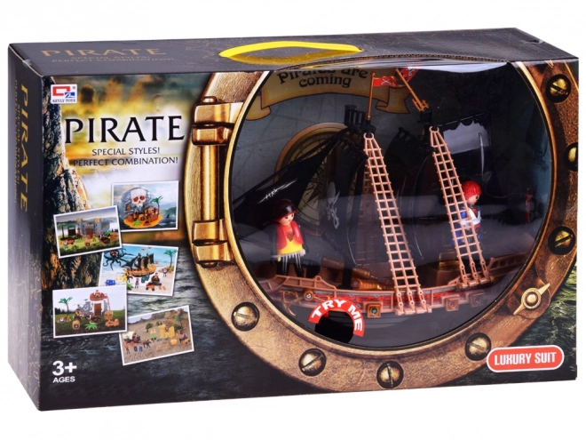 Navire pirate avec figurines et effets sonores