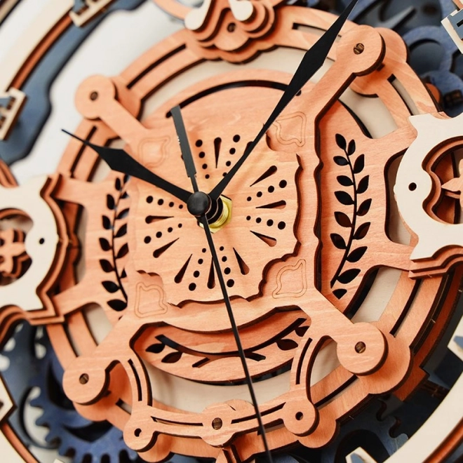 RoboTime 3D puzzle mécanique en bois - Horloge murale