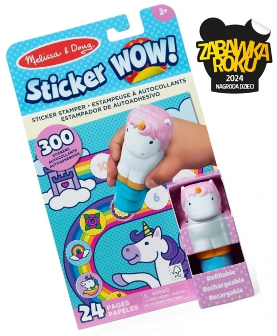 Autocollant WOW! Autocollant de licorne
