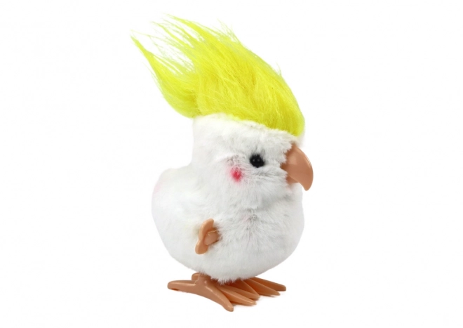 Jouet en peluche à vis Perroquet Sautant Ornement Blanc