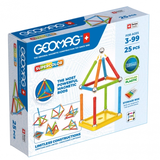 Geomag Supercolor jeu de construction magnétique 25 pièces