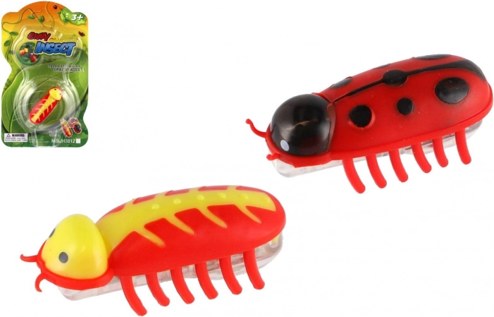 Insecte rampant interactif à pile, en plastique, 4,5 cm