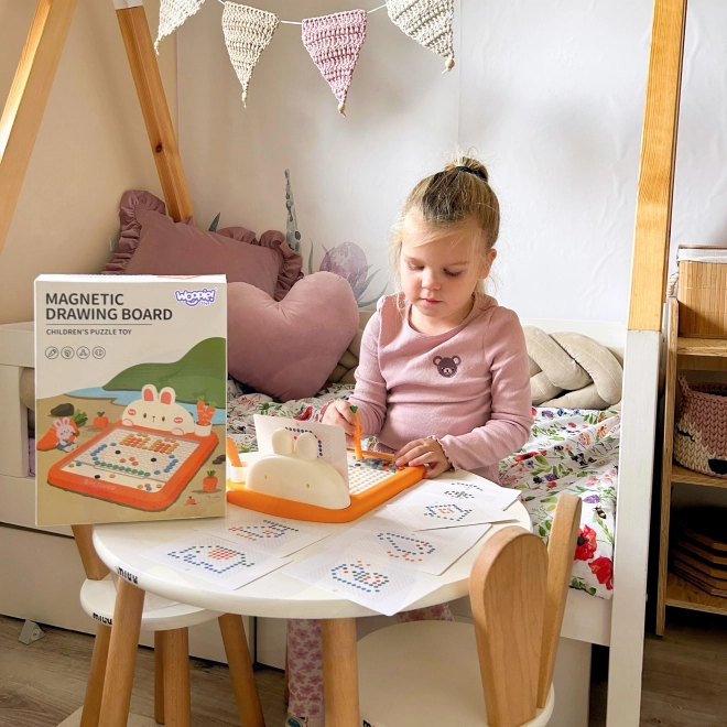 Tableau de dessin magnétique WOOPIE MagPad lapin et carotte