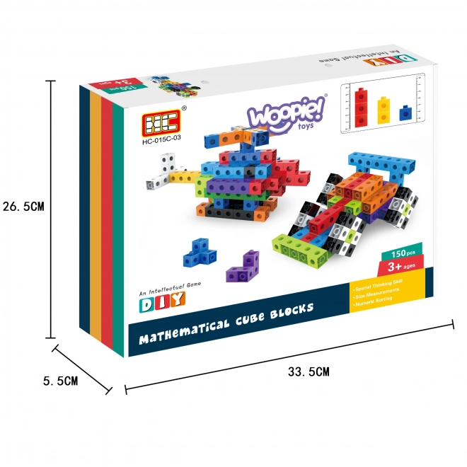 Woopie kit de construction 3D cubes 150 pièces