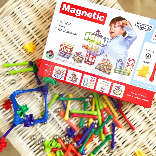 Jeu de construction magnétique Woopie 110 pièces