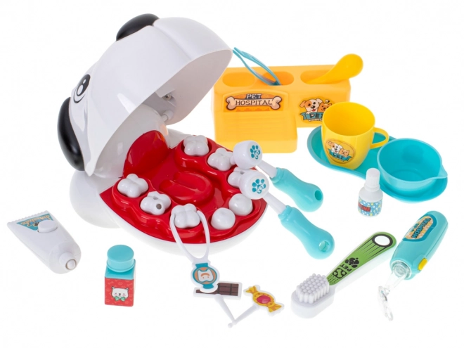Chien chez le dentiste, guéris la dent
