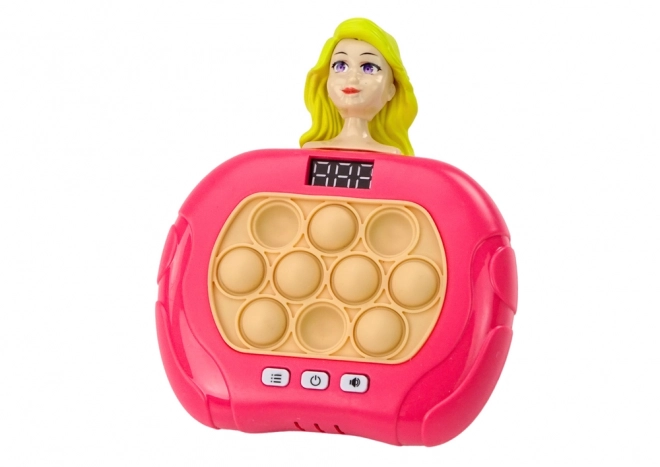 Jeu Pop-It Wac A Mole Poupée Lumières Sons Rose
