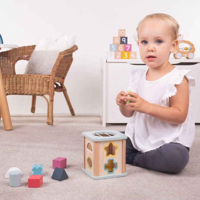 Bigjigs Toys Cube moteur bleu