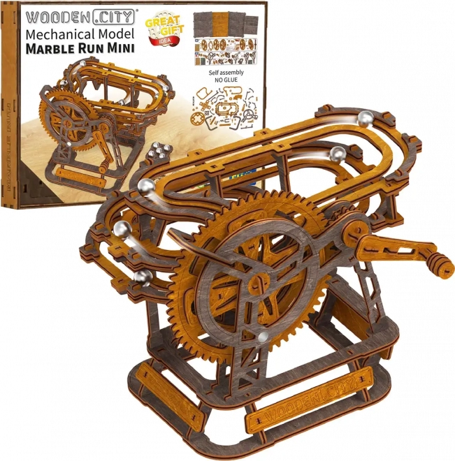 Puzzle 3D en bois Piste de billes Mini de Wooden City
