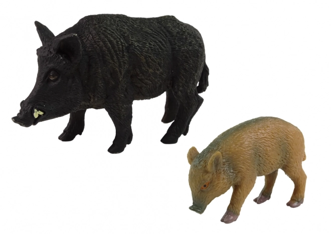 Ensemble de Deux Figurines de Sanglier et Son Petit - Animaux de la Forêt