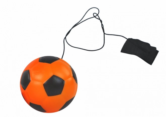 Balle de saut en PU caoutchoutée de football Jojo 6 cm orange