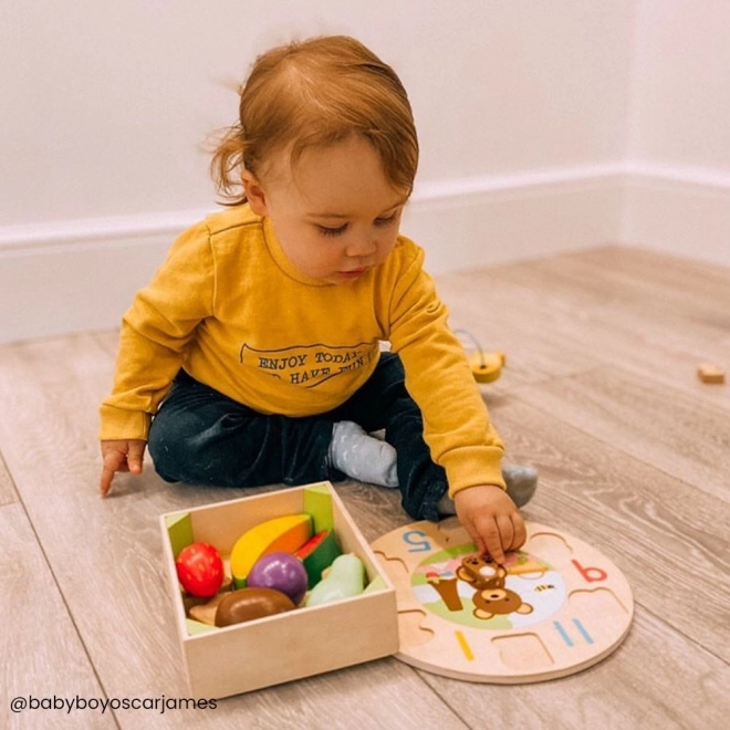 Boîte avec des fruits jouets en bois Bigjigs Toys