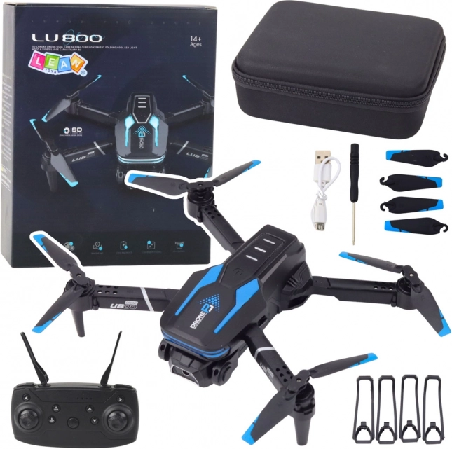 Drone avec caméra LU800 lumières LED bleu