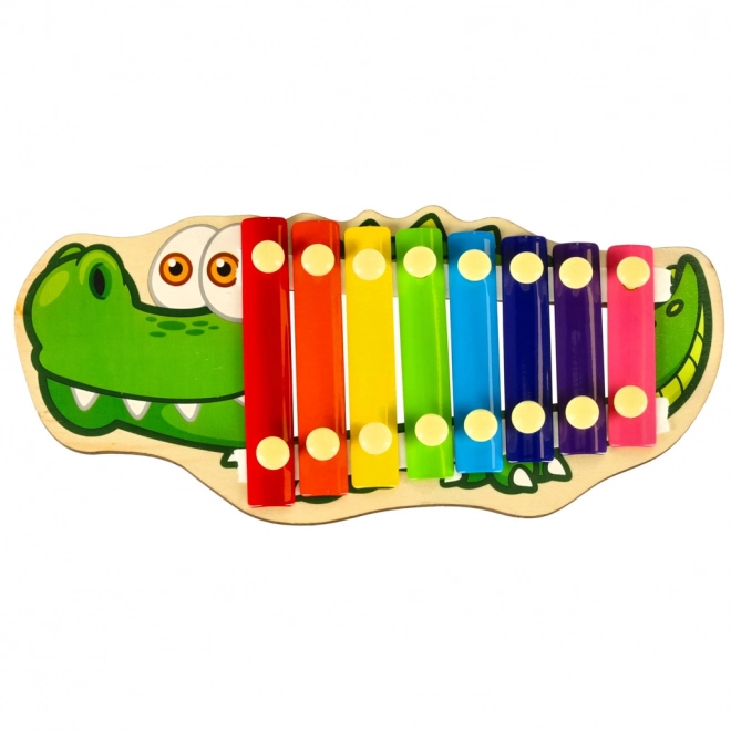 Xylophone en bois crocodile