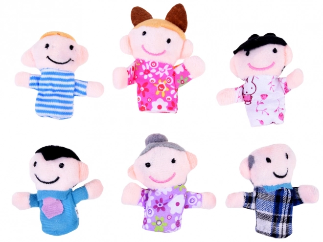 Ensemble de marionnettes à doigts Famille 6 pcs