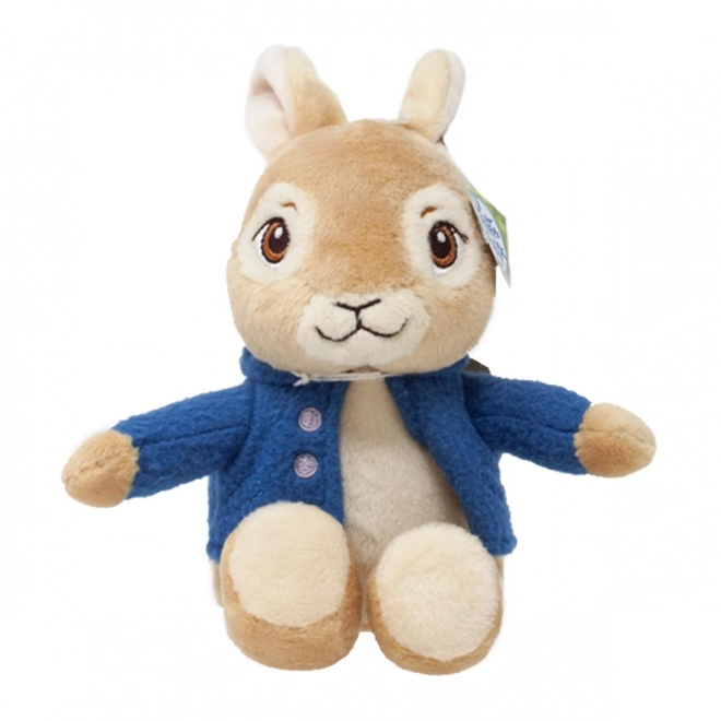 Lapin en peluche arc-en-ciel Pierre avec veste bleue
