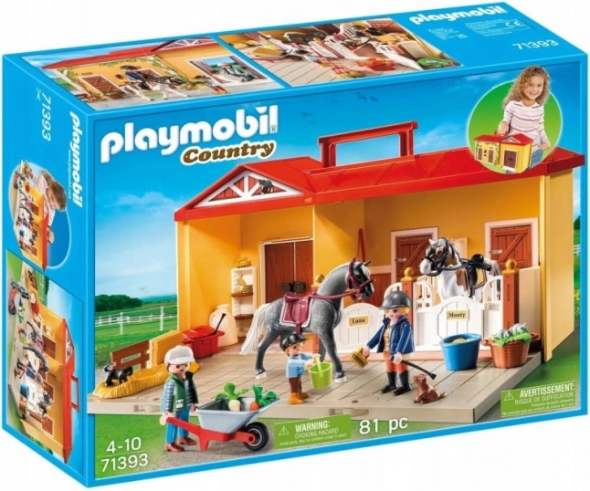 Set de figurines Country – écurie portable