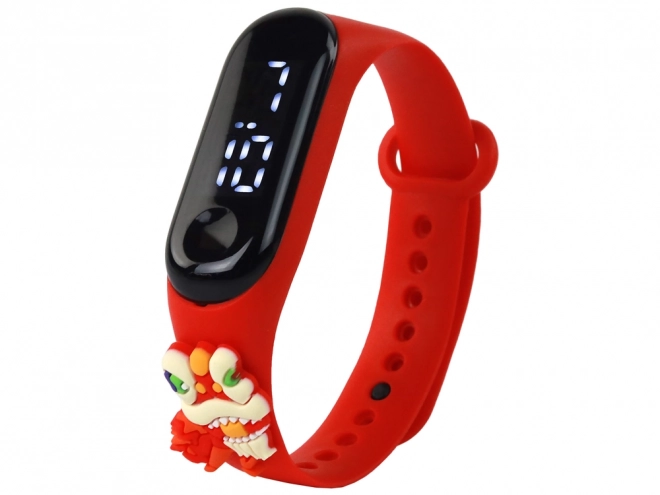 Montre pour enfants avec écran tactile Dragon Rouge