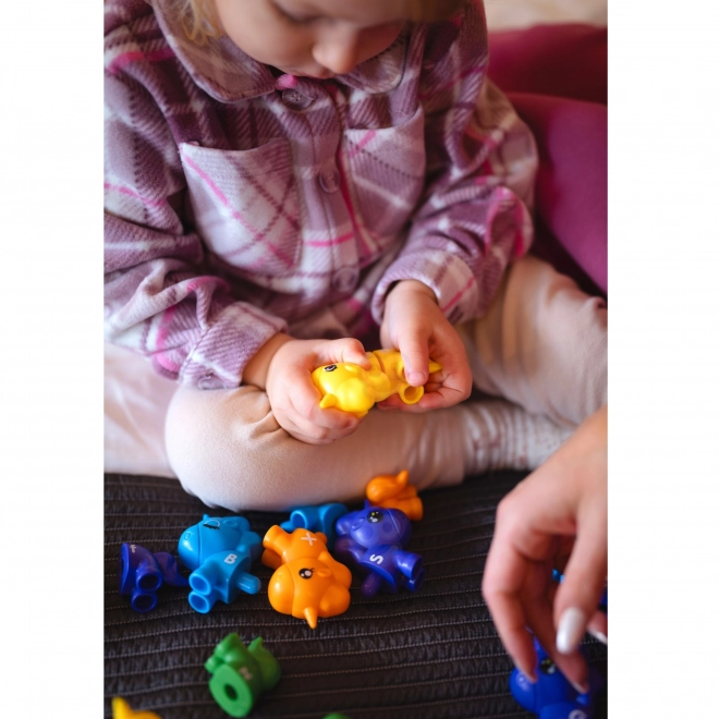 Ensemble Montessori pour l'apprentissage des chiffres et des couleurs Licornes