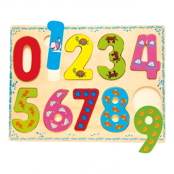 Puzzle de comptage en bois Bino Jouets