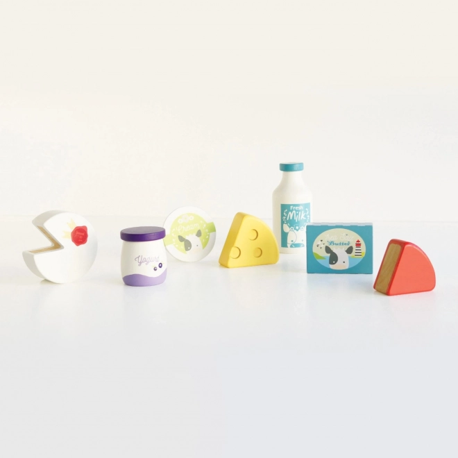Le Toy Van Caisse avec Produits Laitiers