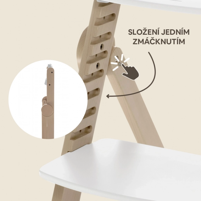 Chaise haute en bois Clipp & Clapp, Noir