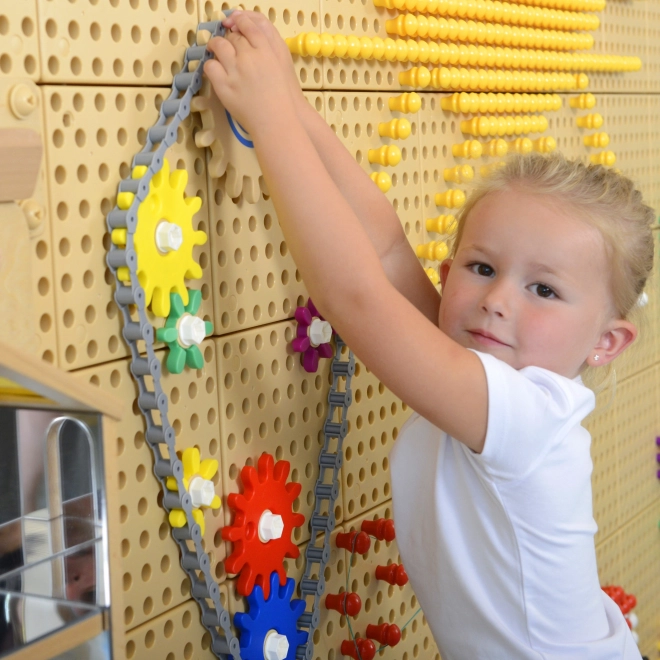 Masterkidz STEM Plateau avec engrenages et chaîne 39 pièces